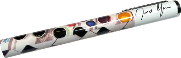 Kugelschreiber mit Ostereier-Design. Entworfen von Ingrid Hofmann, Geschäftsführerin von Hofmann Personal.